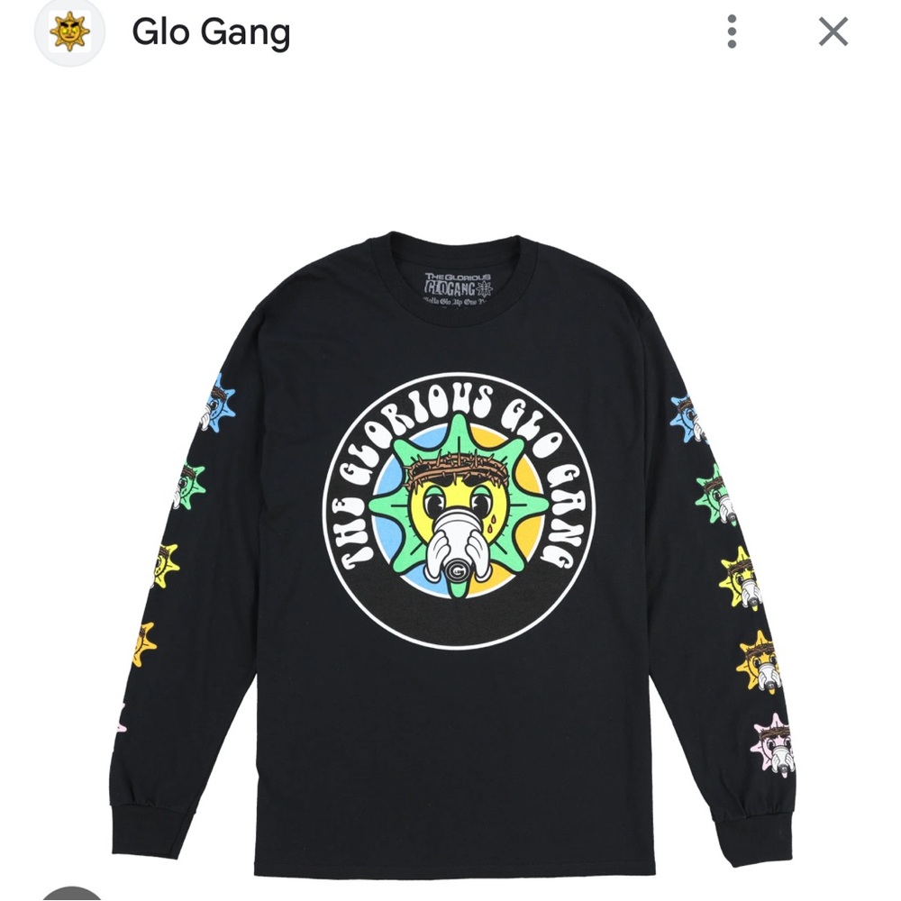 🔥 Glo Gang Long Sleeve “The Gloriousful” - Size L - Hype Streetwear 🔥